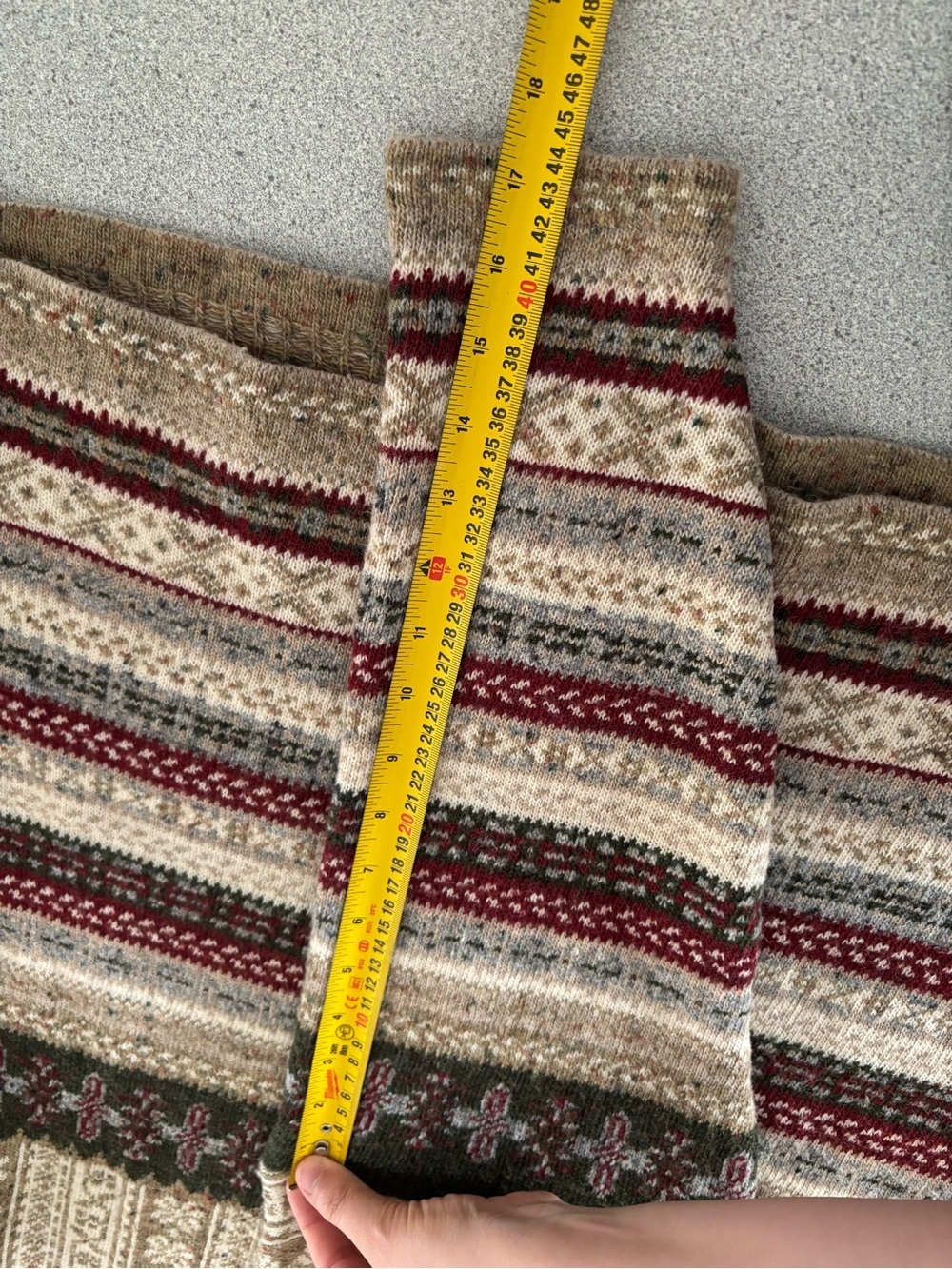 Vintage Marie Claire Fair Isle Wool Blend Nordic Sweater Women L Cozy Grandpa - Picture 10 of 10